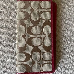 Coach Checkbook/Money Holder